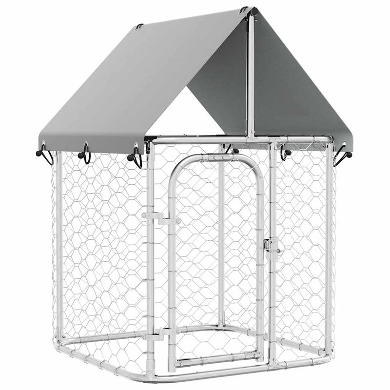 Load image into Gallery viewer, Vidaxl hondenkennel voor buiten met dak 100x100x150 cm

