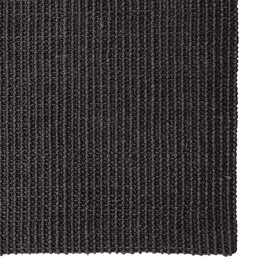 VidaXL Vloerkleed 66x200 cm natuurlijk sisal zwart