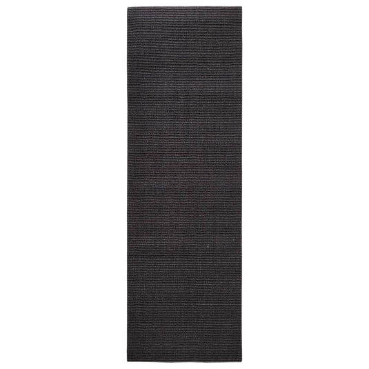 Vidaxl vloerkleed 80x250 cm natuurlijk sisal zwart