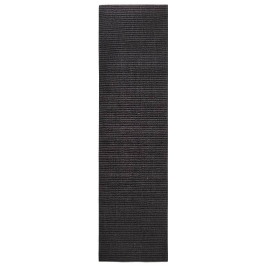 Vidaxl vloerkleed 80x300 cm natuurlijk sisal zwart