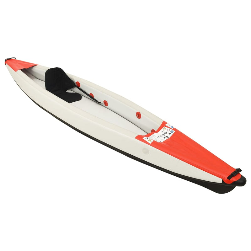 Load image into Gallery viewer, Vidaxl kajak opblaasbaar 375x72x31 cm polyester rood
