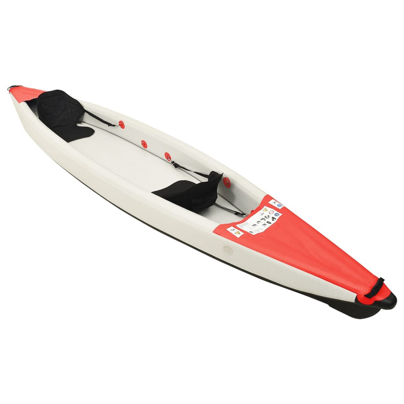 Load image into Gallery viewer, Vidaxl kajak opblaasbaar 424x81x31 cm polyester rood

