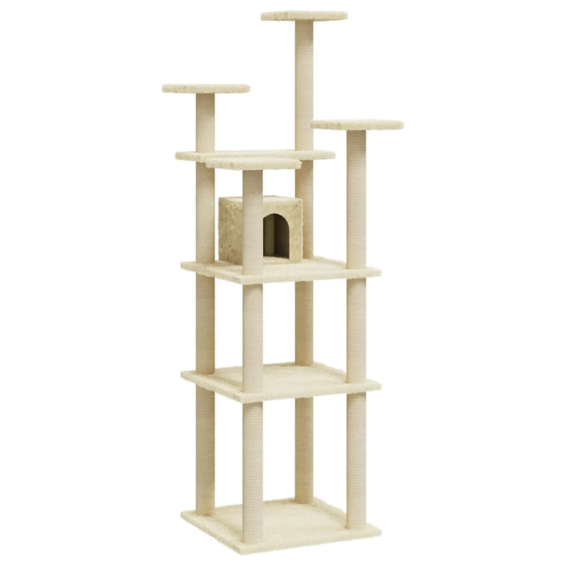 Load image into Gallery viewer, VidaXL Kattenmeubel met sisal krabpalen 171 cm crèmekleurig
