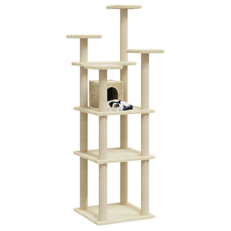 Load image into Gallery viewer, VidaXL Kattenmeubel met sisal krabpalen 171 cm crèmekleurig
