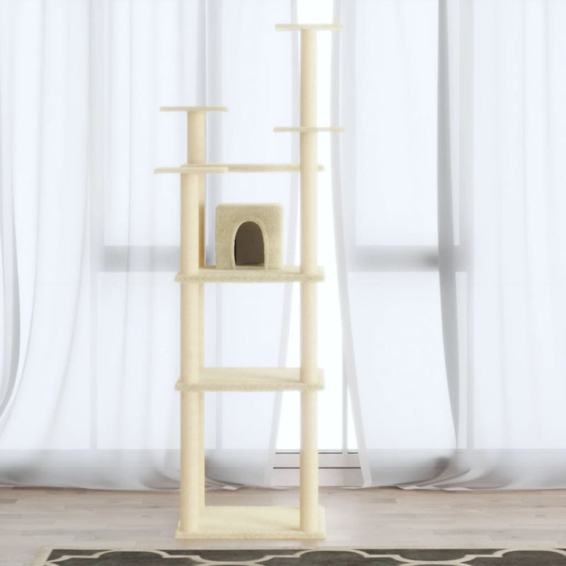 Load image into Gallery viewer, VidaXL Kattenmeubel met sisal krabpalen 171 cm crèmekleurig

