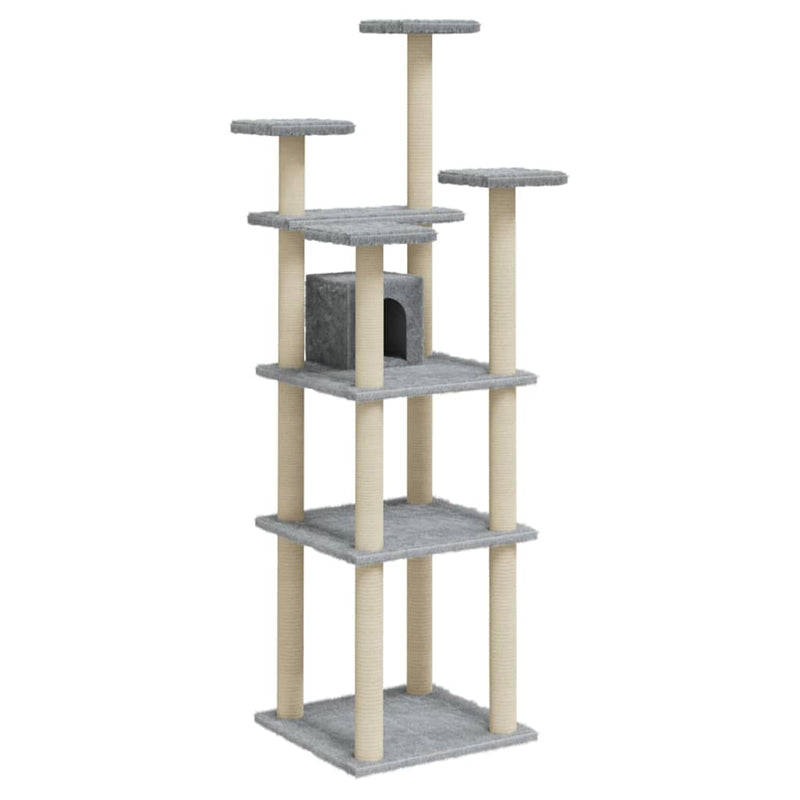 Load image into Gallery viewer, Vidaxl kattenmeubel met sisal krabpalen 171 cm lichtgrijs
