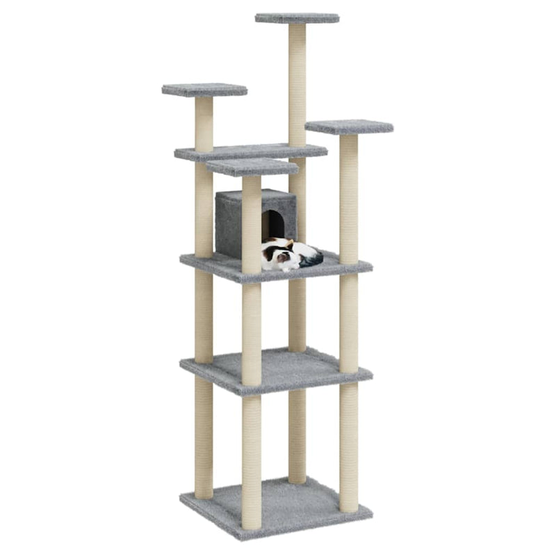 Load image into Gallery viewer, Vidaxl kattenmeubel met sisal krabpalen 171 cm lichtgrijs
