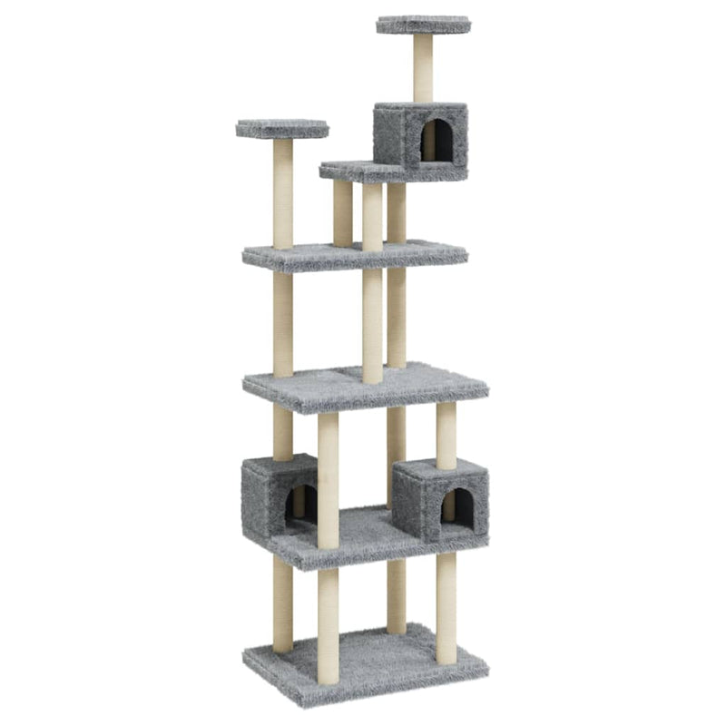 Load image into Gallery viewer, Vidaxl kattenmeubel met sisal krabpalen 188 cm lichtgrijs
