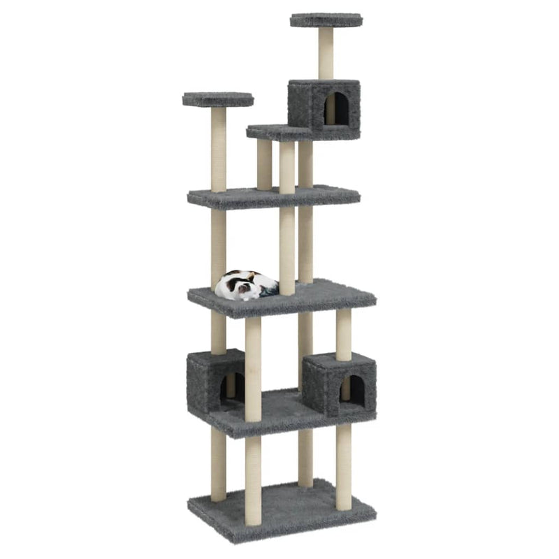 Load image into Gallery viewer, Vidaxl kattenmeubel met sisal krabpalen 188 cm donkergrijs
