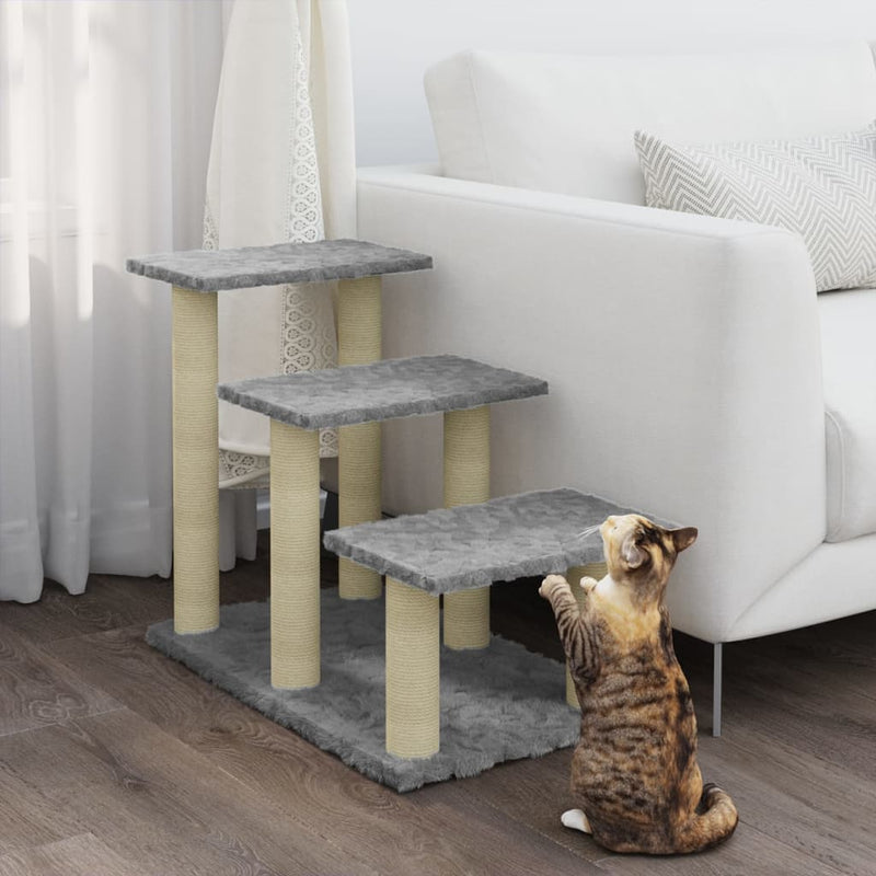 Load image into Gallery viewer, VidaXL Kattenmeubel met sisal krabpalen 50,5 cm lichtgrijs
