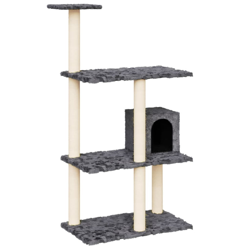 Load image into Gallery viewer, Vidaxl kattenmeubel met sisal krabpalen 119 cm donkergrijs
