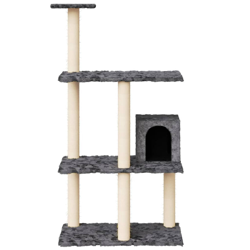 Load image into Gallery viewer, Vidaxl kattenmeubel met sisal krabpalen 119 cm donkergrijs
