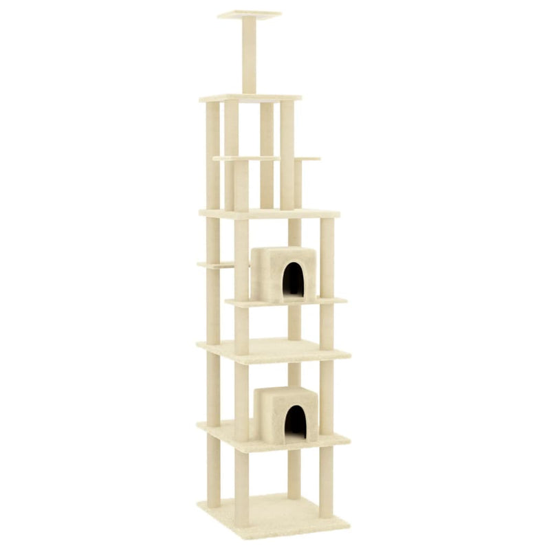 Load image into Gallery viewer, VidaXL Kattenmeubel met sisal krabpalen 216 cm crèmekleurig
