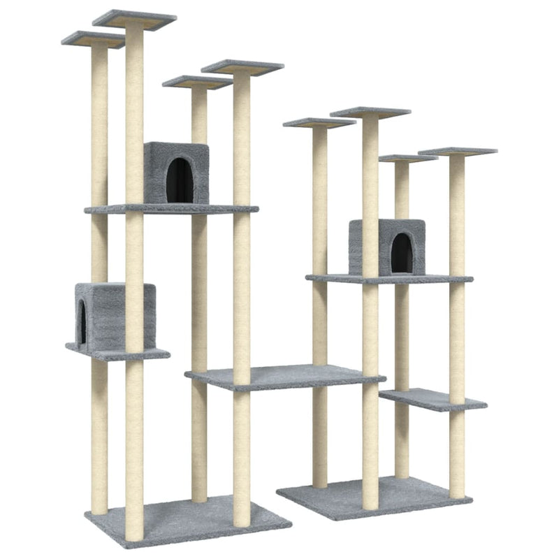Load image into Gallery viewer, Vidaxl kattenmeubel met sisal krabpalen 174 cm lichtgrijs
