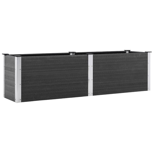 Vidaxl plantenbak verhoogd 200x50x54 cm hkc grijs