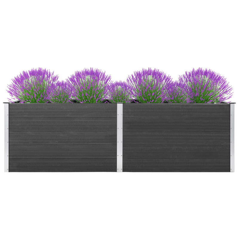 Load image into Gallery viewer, VidaXL Plantenbak verhoogd 200x50x91 cm HKC grijs
