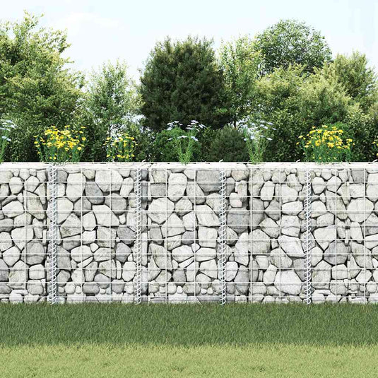 Vidaxl gabion plantenbakken 3 st verhoogd 30x30x50 cm ijzer