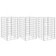 Vidaxl gabion plantenbakken 3 st verhoogd 30x30x50 cm ijzer