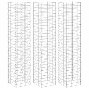 Vidaxl schanskorf plantenbakken 3 st verhoogd 30x30x150 cm ijzer