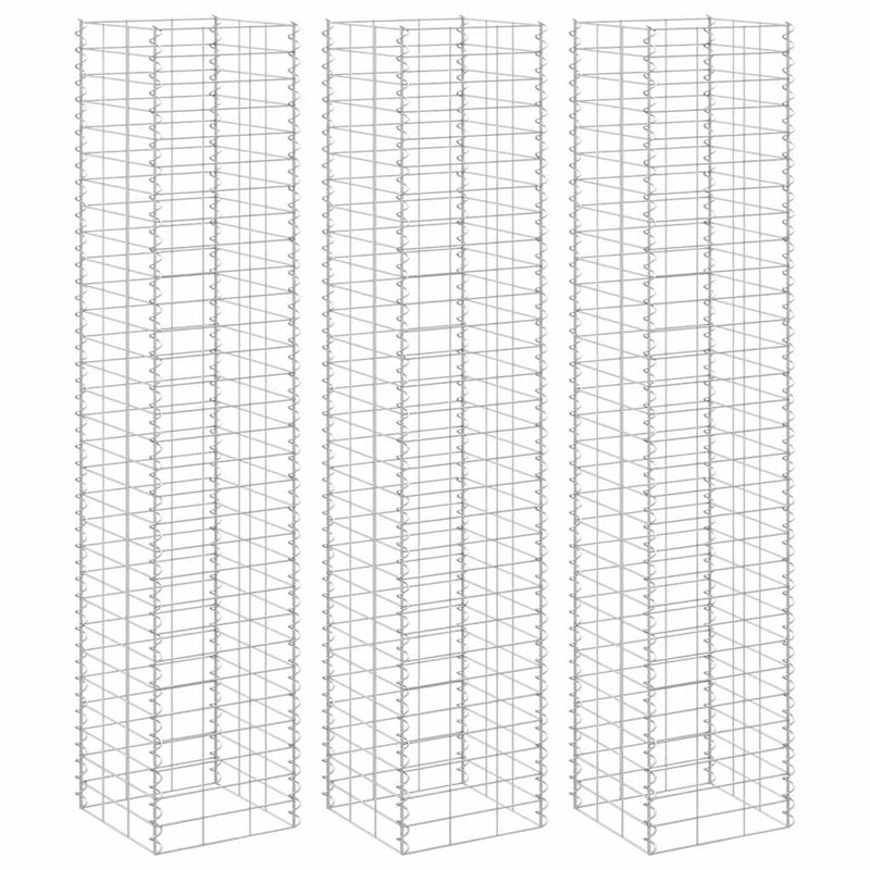 Load image into Gallery viewer, Vidaxl schanskorf plantenbakken 3 st verhoogd 30x30x150 cm ijzer
