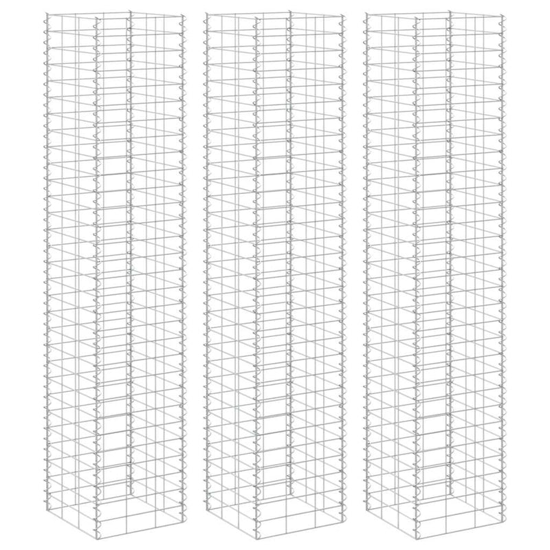 Load image into Gallery viewer, Vidaxl schanskorf plantenbakken 3 st verhoogd 30x30x200 cm ijzer
