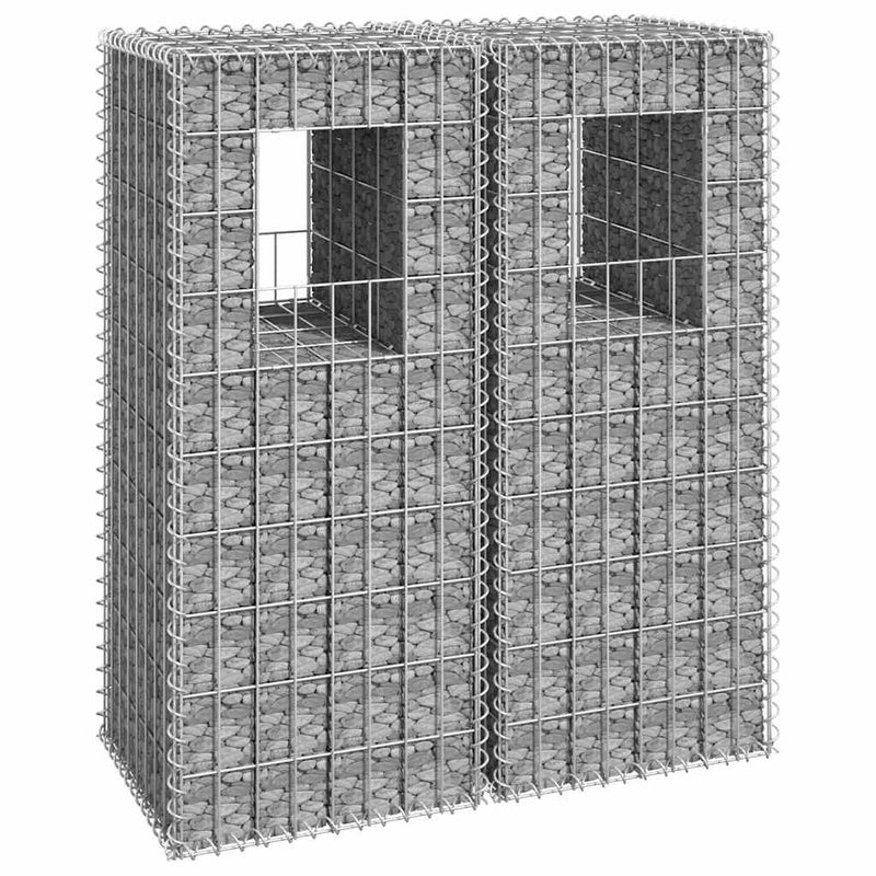 Load image into Gallery viewer, Vidaxl schanskorf palen 2 st 40x40x100 cm ijzer
