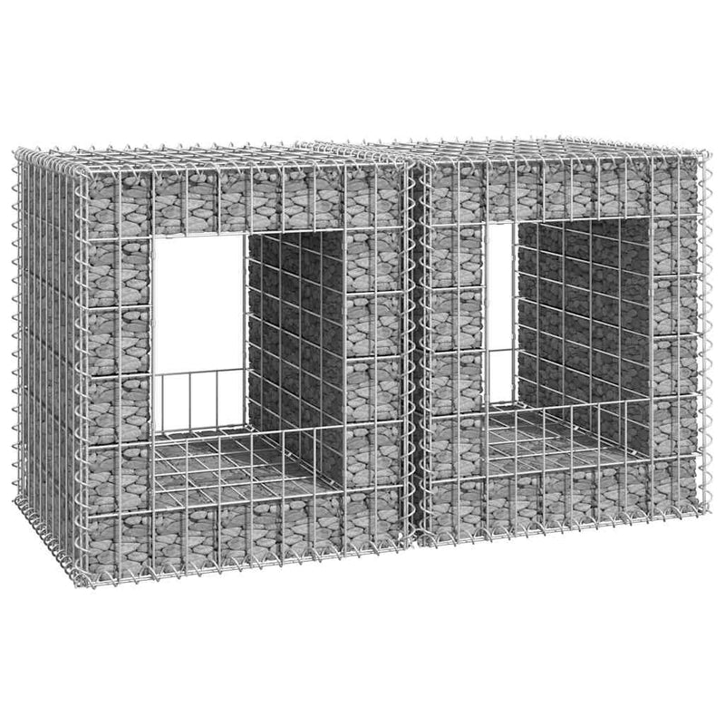 Load image into Gallery viewer, Vidaxl schanskorf palen 2 st 50x50x60 cm ijzer
