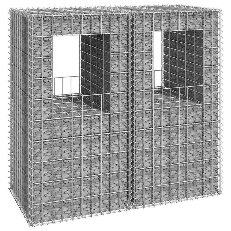 Load image into Gallery viewer, Vidaxl schanskorf palen 2 st 50x50x100 cm ijzer
