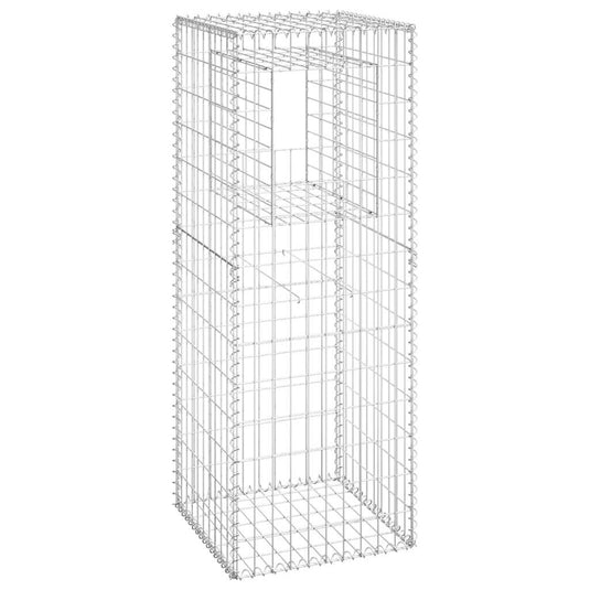Vidaxl schanskorf palen 2 st 50x50x140 cm ijzer