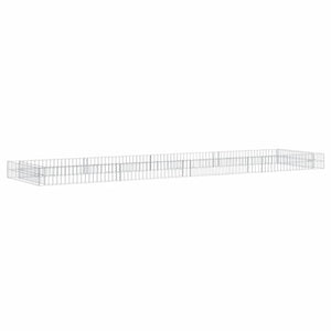 Vidaxl gabion plantenbak verhoogd 400x100x20 cm gegalvaniseerd staal