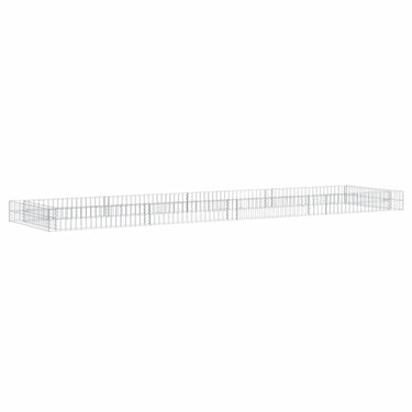 Vidaxl gabion plantenbak verhoogd 400x100x20 cm gegalvaniseerd staal