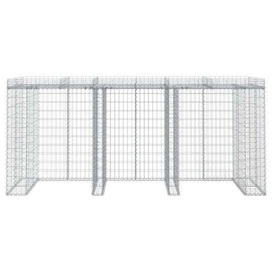 VidaXL Schanskorf voor vuilnisbak 270x91x120 cm gegalvaniseerd ijzer