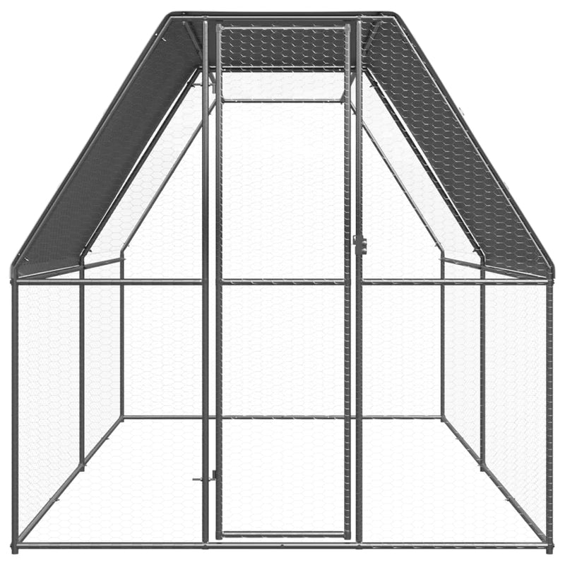 Afbeelding laden in galerijviewer, VidaXL Kippenhok 2x4x2 m gegalvaniseerd staal
