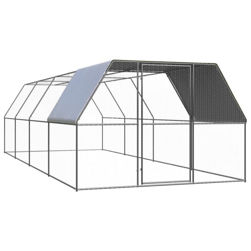 Chargez l'image dans la visionneuse de la galerie, VidaXL Kippenhok 3x8x2 m gegalvaniseerd staal
