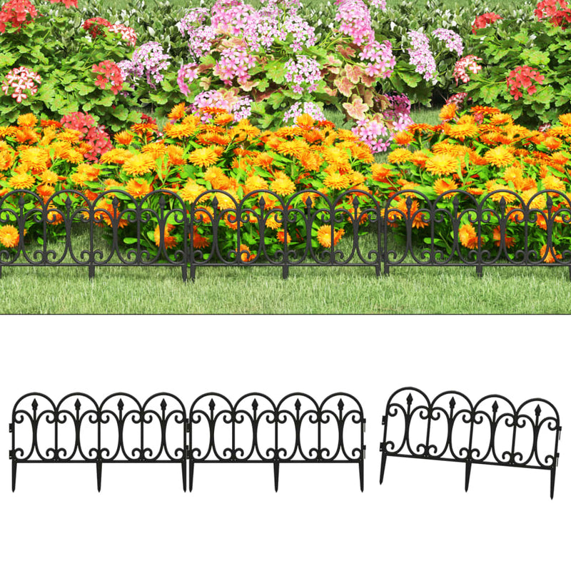 Load image into Gallery viewer, Vidaxl gazonranden 17 st 10 m polypropeen zwart
