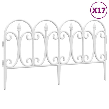 Vidaxl gazonranden 17 st 10 m polypropeen wit
