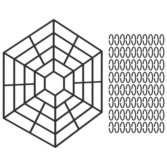 VidaXL Vijverbeschermers 40 st polypropeen zwart