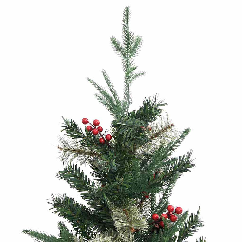 Chargez l'image dans la visionneuse de la galerie, Vidaxl kerstboom met dennenappels 225 cm pvc en pe groen
