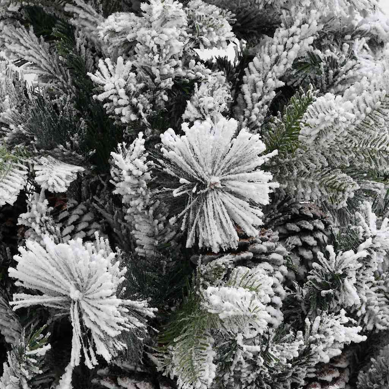 Afbeelding laden in galerijviewer, Vidaxl kerstboom met dennenappels en sneeuw 195 cm pvc en pe
