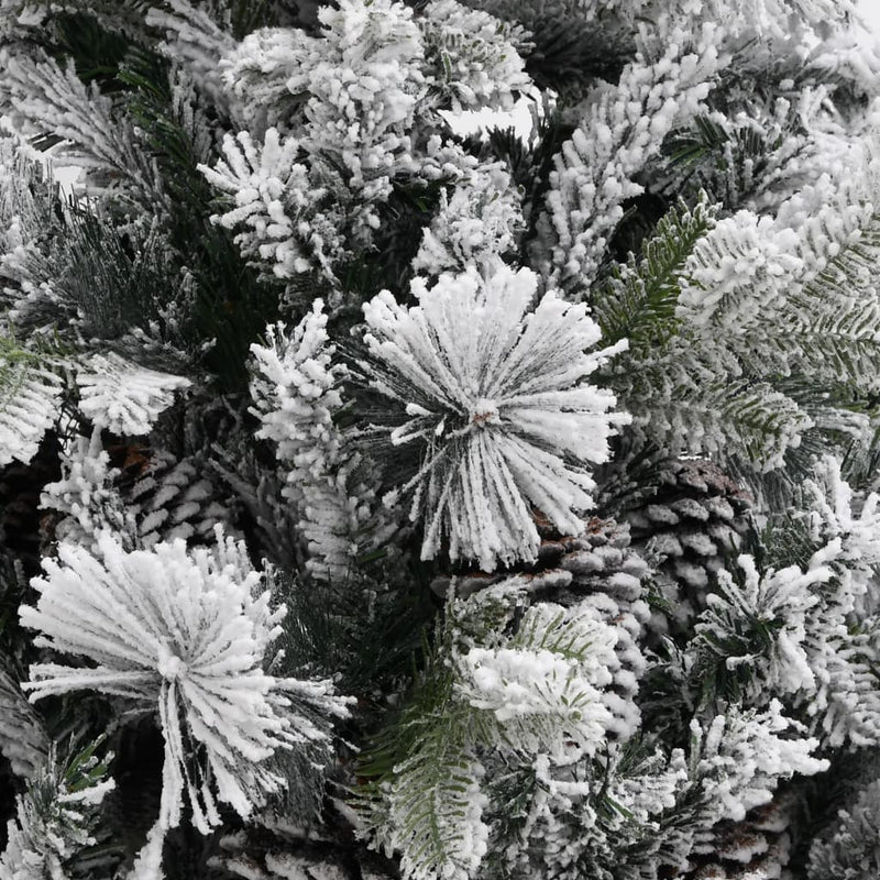 Afbeelding laden in galerijviewer, Vidaxl kerstboom met dennenappels en sneeuw 225 cm pvc en pe

