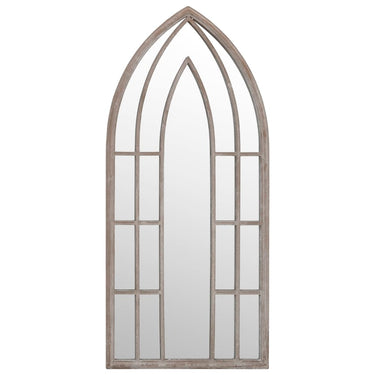 Vidaxl tuinspiegel 70x30 cm ijzer zandkleurig