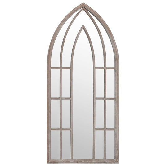 Vidaxl tuinspiegel 70x30 cm ijzer zandkleurig