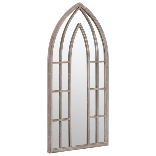 Vidaxl tuinspiegel 70x30 cm ijzer zandkleurig