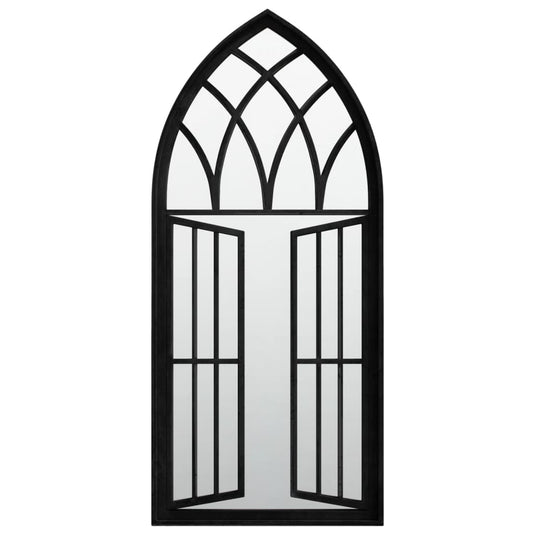 Vidaxl tuinspiegel 100x45 cm ijzer zwart