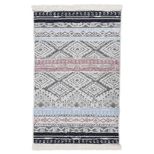 VidaXL Vloerkleed 160x230 cm katoen roze en aqua