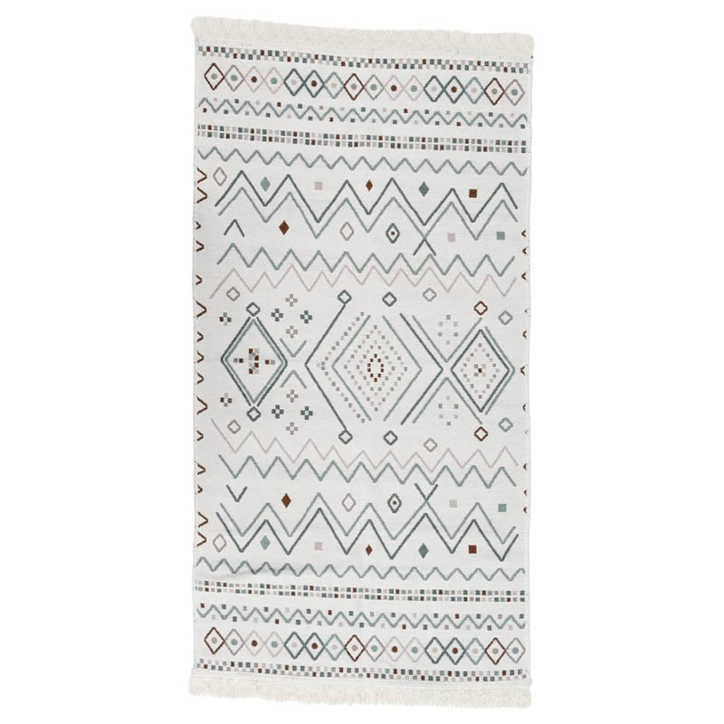 Load image into Gallery viewer, Vidaxl vloerkleed 120x180 cm katoen beige en blauw
