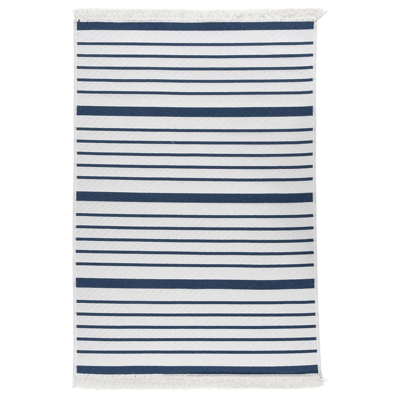 Load image into Gallery viewer, VidaXL Vloerkleed 160x230 cm katoen marineblauw

