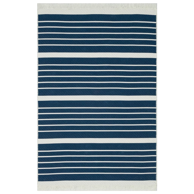 Load image into Gallery viewer, VidaXL Vloerkleed 160x230 cm katoen marineblauw
