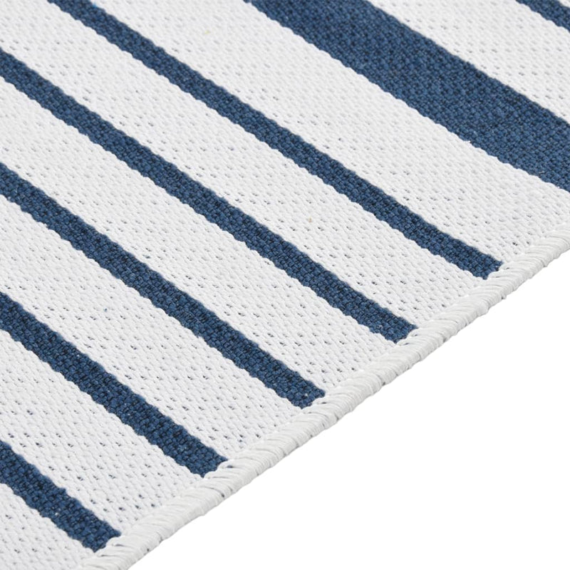 Load image into Gallery viewer, VidaXL Vloerkleed 160x230 cm katoen marineblauw
