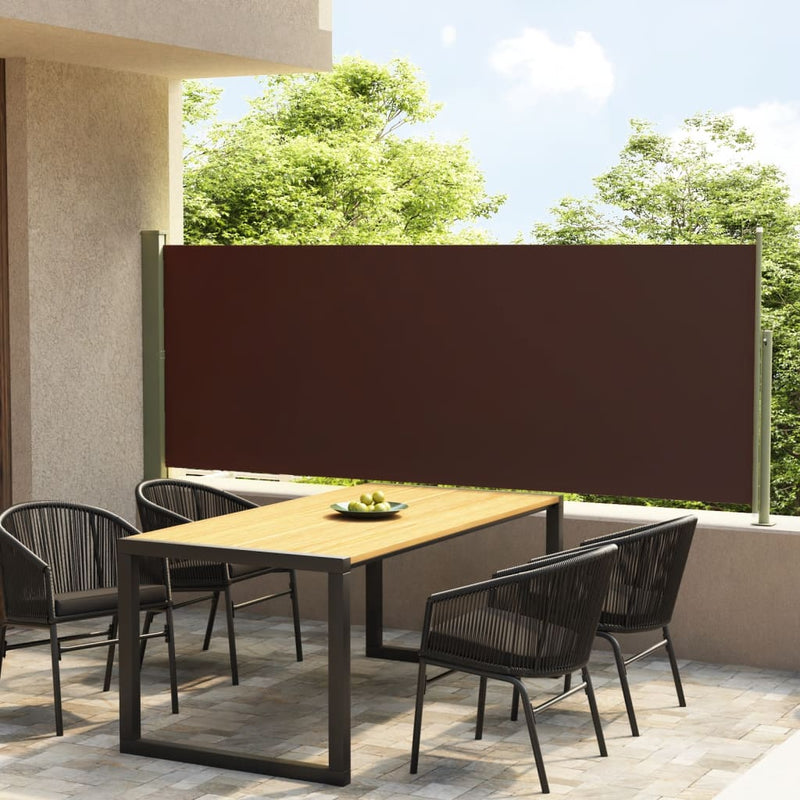 Load image into Gallery viewer, VidaXL Tuinscherm uittrekbaar 140x300 cm bruin
